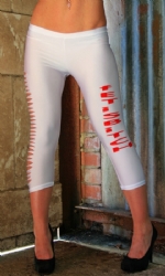 Slashed Leggings white