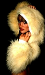 Fur Hood Shrug Cream