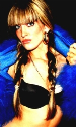 Fur Hood Shrug Blue