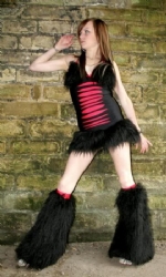 Oolala Slashed 2pc Blk/Red