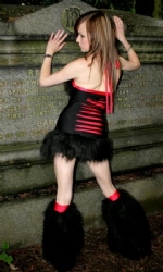 Oolala Slashed 2pc Blk/Red