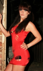Slash Vest Dress Red