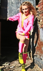 Hotpink/Yell HoodPants and Leg tubes
