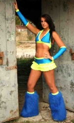 Raunchy Rara 4pc Blu/Yell