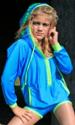 Tur/Lime HoodPants and Leg Tubes